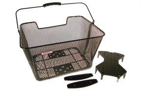 Pletscher Einkaufskorb Standard schwarz mit Platte